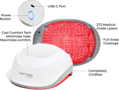HairMax Lumina 272 Laser Cap – FDA-Cleared Full-Scalp LLLT Device for Hair Loss and Regrowth (Hair Care & Hair Regrowth)