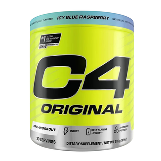 C4 Original Pre Workout Powder with Zero Sugar, Beta-Alanine, Vitamin C, for Energy, Focus & Performance, Icy Blue Razz Flavor – 30 Servings