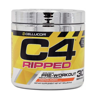 C4 Ripped Pre Workout Powder with CarnoSyn Beta-Alanine & L-Carnitine, Zero Sugar Energy Supplement for Fat Loss, Focus & Performance, Tropical Punch Flavor – 30 Servings