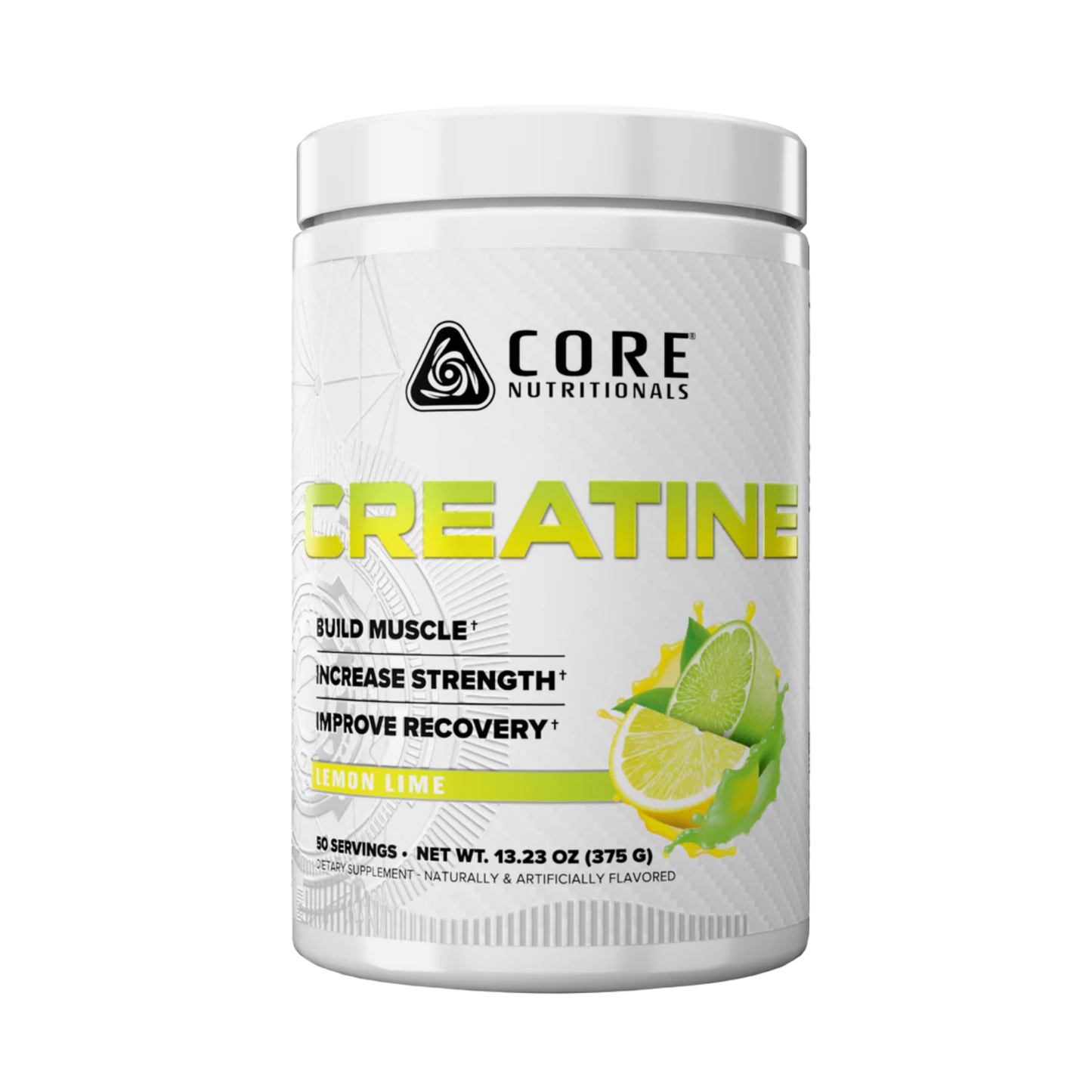 Core Nutritionals Creatine Monohydrate, Premium Creatine for Fitness & Muscle Recovery - Lemon Lime Flavor