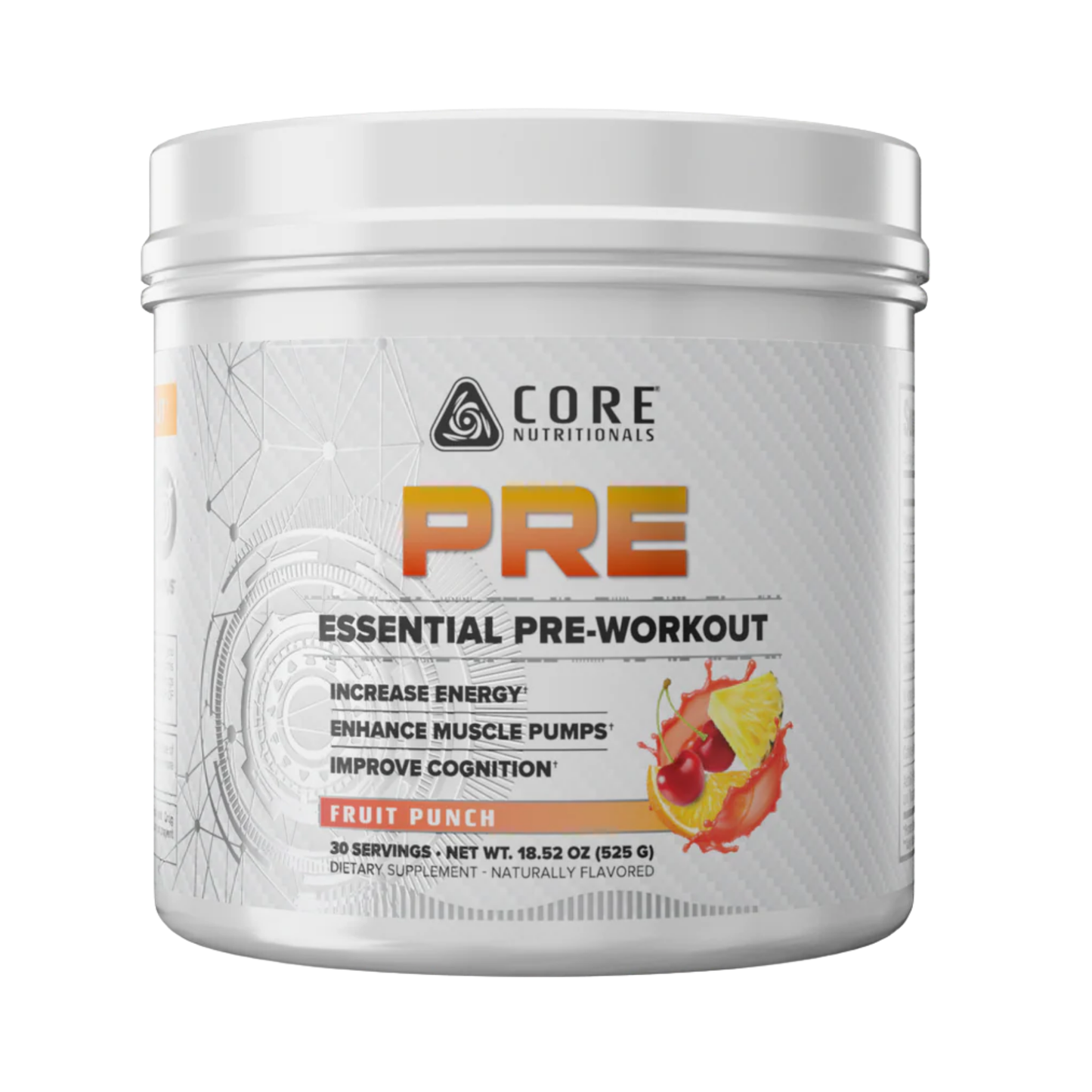 Core Nutritionals PRE – Advanced Pre-Workout for Energy, Focus & Endurance - Fruit Punch Flavor
