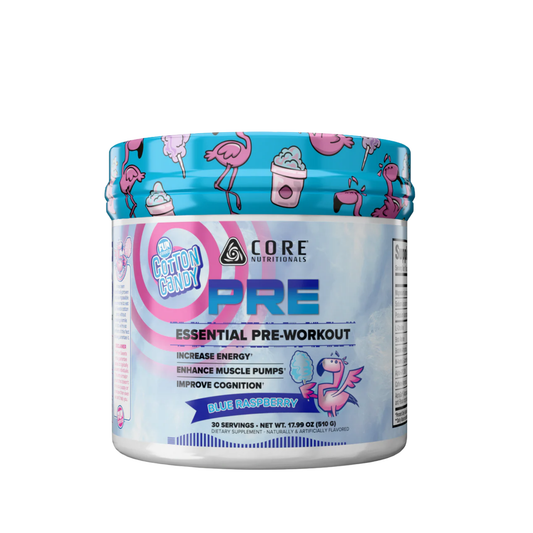 Core Nutritionals PRE – Advanced Pre-Workout for Energy, Focus & Endurance - Blue Raspberry Flavor