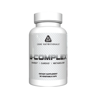 Core Nutritionals B-Complex Energy & Mood Support, 8 B-Vitamins + Choline & Inositol - 90 Veg Tablets