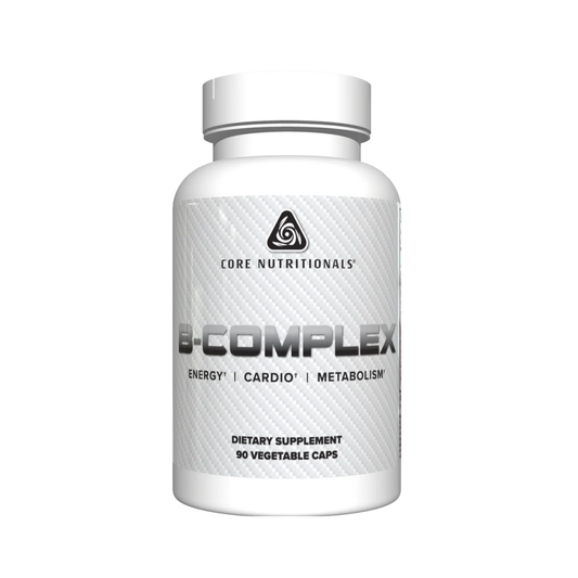 Core Nutritionals B-Complex Energy & Mood Support, 8 B-Vitamins + Choline & Inositol - 90 Veg Tablets
