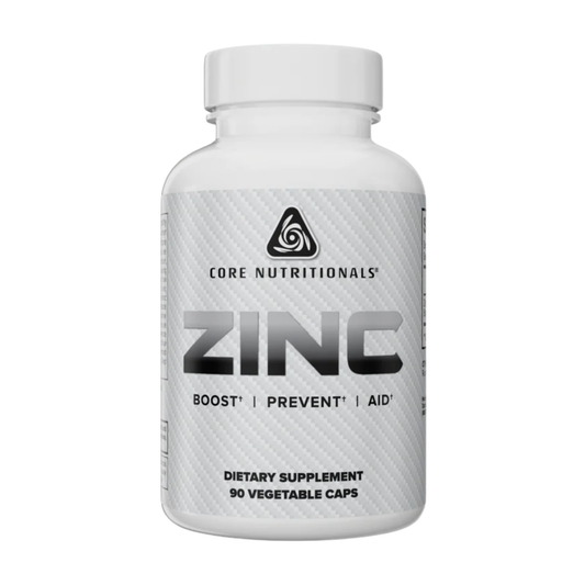 Core Nutritionals Zinc, Highly Absorbable Zinc for Immunity & Metabolism - 90 Veg Capsules