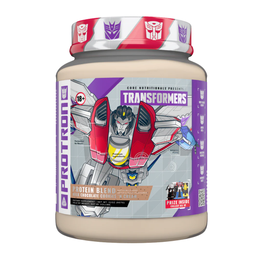 Core Nutritionals Transformers Protron, Starscream Protein Blend - Cookies N Cream (2lbs)