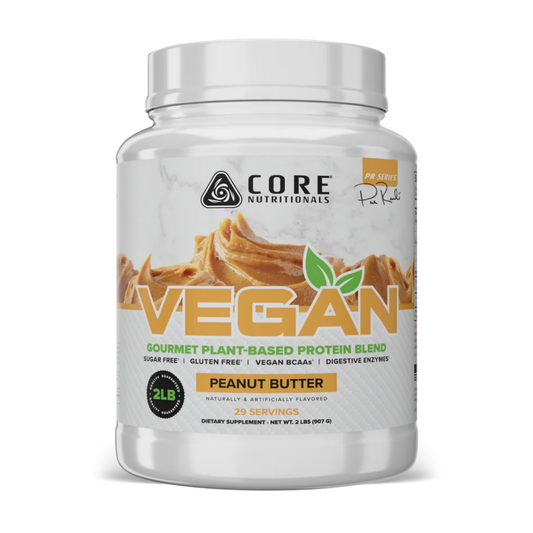Core Nutritionals Vegan, Premium Plant-Based Protein Powder for Clean Nutrition and Digestion - Peanut Butter