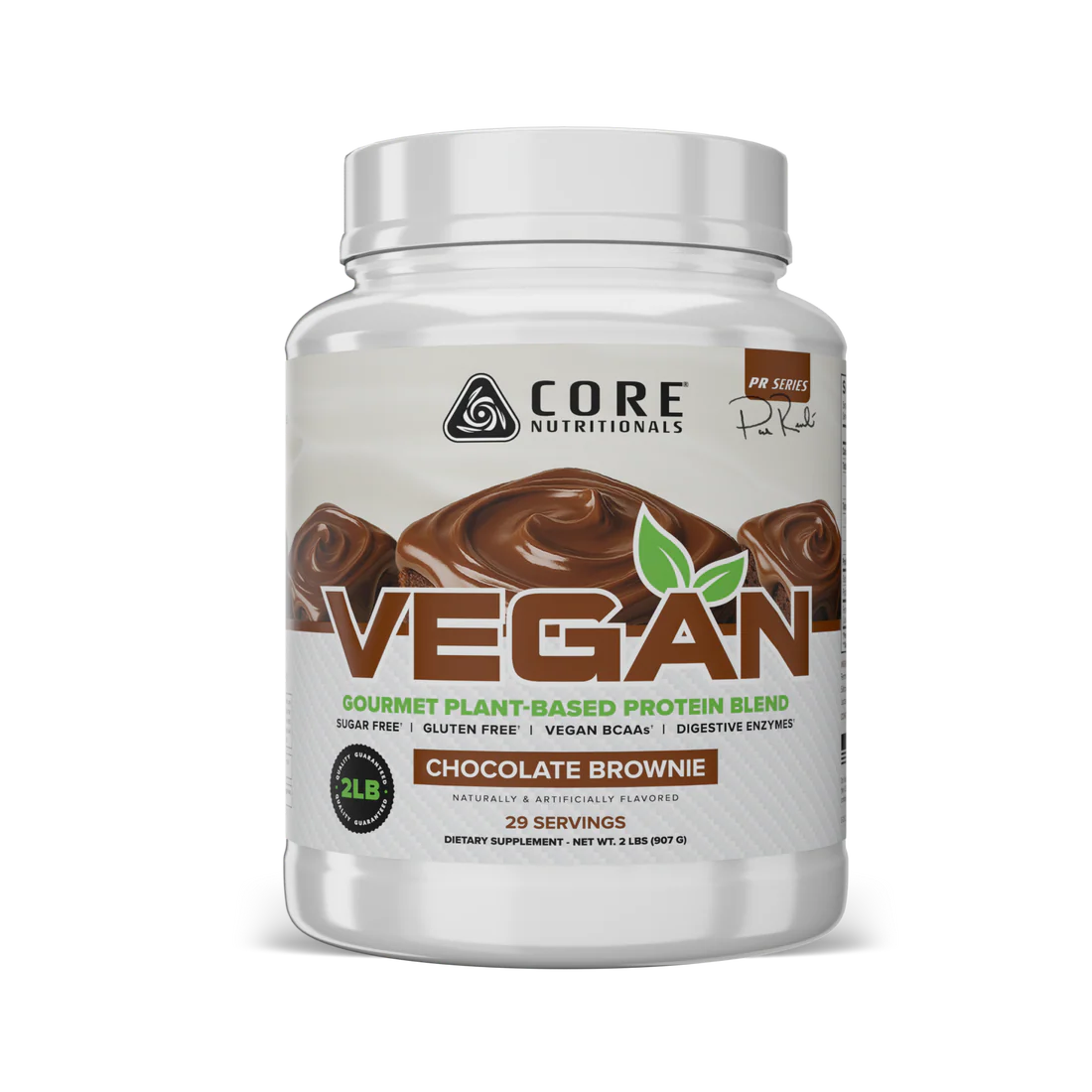 Core VEGAN Gourmet Plant-Based Protein Blend, No Lactose, Soy or Gluten - Chocolate Brownie