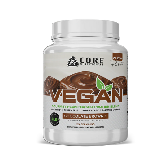 Core VEGAN Gourmet Plant-Based Protein Blend, No Lactose, Soy or Gluten - Chocolate Brownie