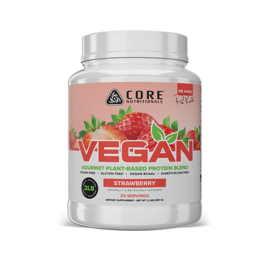 Core VEGAN Gourmet Plant-Based Protein Blend, No Lactose, Soy or Gluten - Strawberry