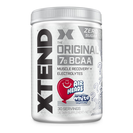 XTEND Original BCAA Powder Airheads Zero Sugar With Electrolytes for Hydration & Muscle Repair, Post-Workout Supplement, Mystery Flavour- 30 Servings