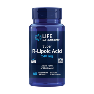 Life Extension Super R-Lipoic Acid 240 mg - Supports Cellular Energy - Supplement for Anti-Aging and Liver Health - Non-GMO, Gluten-Free - 60 Vegetarian Capsules Life Extension