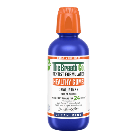 The Breath Co Dentist-Formulated Healthy Gums Oral Rinse Clean Mint Flavor for Gum Health & Fresh Breath
