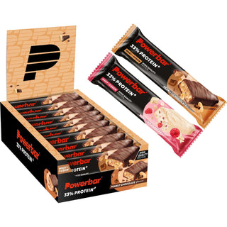 PowerBar ProteinPlus 33% Peanut Chocolate Protein Bar – 33% High Protein Sports Bar | 10 x 90g | Large Protein Chocolate Bar for Bodybuilding, Gym & Muscle Recovery
