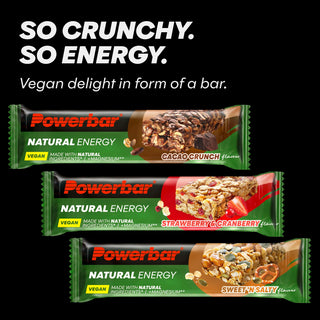 PowerBar Natural Energy Cereal Sweet & Salty Vegan Energy Bar – Complex Carbs with Oats & Magnesium, No Artificial Additives | 18 x 40g | Natural Sports Snack Bar