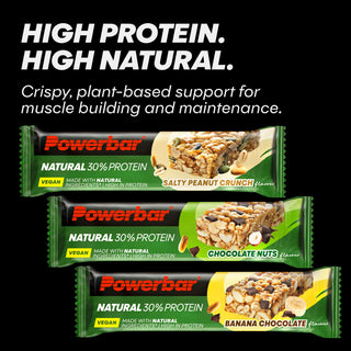 PowerBar Natural Protein Salty Peanut Crunch Bar – High Protein Sports Bar with Natural Ingredients | 18 x 40g | Protein Bar for Muscle Recovery, Gym & Endurance