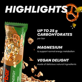 PowerBar Natural Energy Cereal Sweet & Salty Vegan Energy Bar – Complex Carbs with Oats & Magnesium, No Artificial Additives | 18 x 40g | Natural Sports Snack Bar