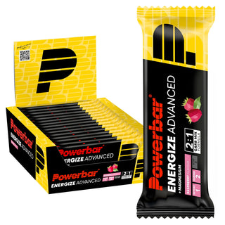 PowerBar Energize Advanced Raspberry Energy Bar – High Carb 2:1 Endurance Sports Bar with Sodium & Magnesium | 15 x 55g | Protein Energy Bar for Running & Cycling