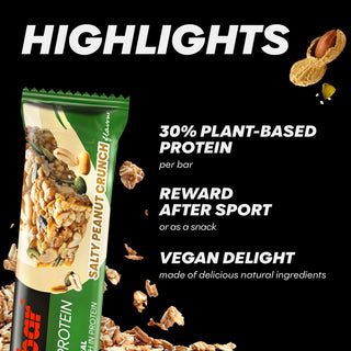 PowerBar Natural Protein Salty Peanut Crunch Bar – High Protein Sports Bar with Natural Ingredients | 18 x 40g | Protein Bar for Muscle Recovery, Gym & Endurance