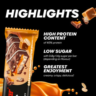 Powerbar PB 40% Protein +Crisp Caramel Peanut Butter (40gx12)