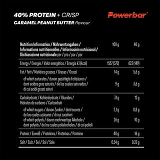 Powerbar PB 40% Protein +Crisp Caramel Peanut Butter - 40g