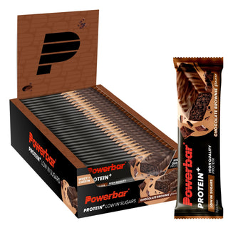 PowerBar Protein Plus Low Sugar Chocolate Brownie Protein Bar – High Protein Low Sugar Sports Bar | 30 x 35g | Protein Chocolate Bar for Gym, Lean Muscle & Fitness