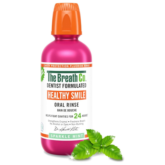 The Breath Co Dentist-Formulated Healthy Gums Oral Rinse Sparkle Mint Flavor for Gum Health & Fresh Breath