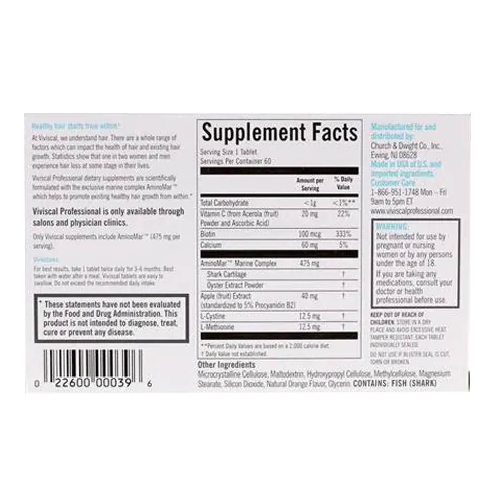 Viviscal Professional Dietary Supplement (180 Tablets)