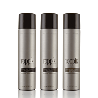 3 Shades of Toppik Colored Hair Thickener 
