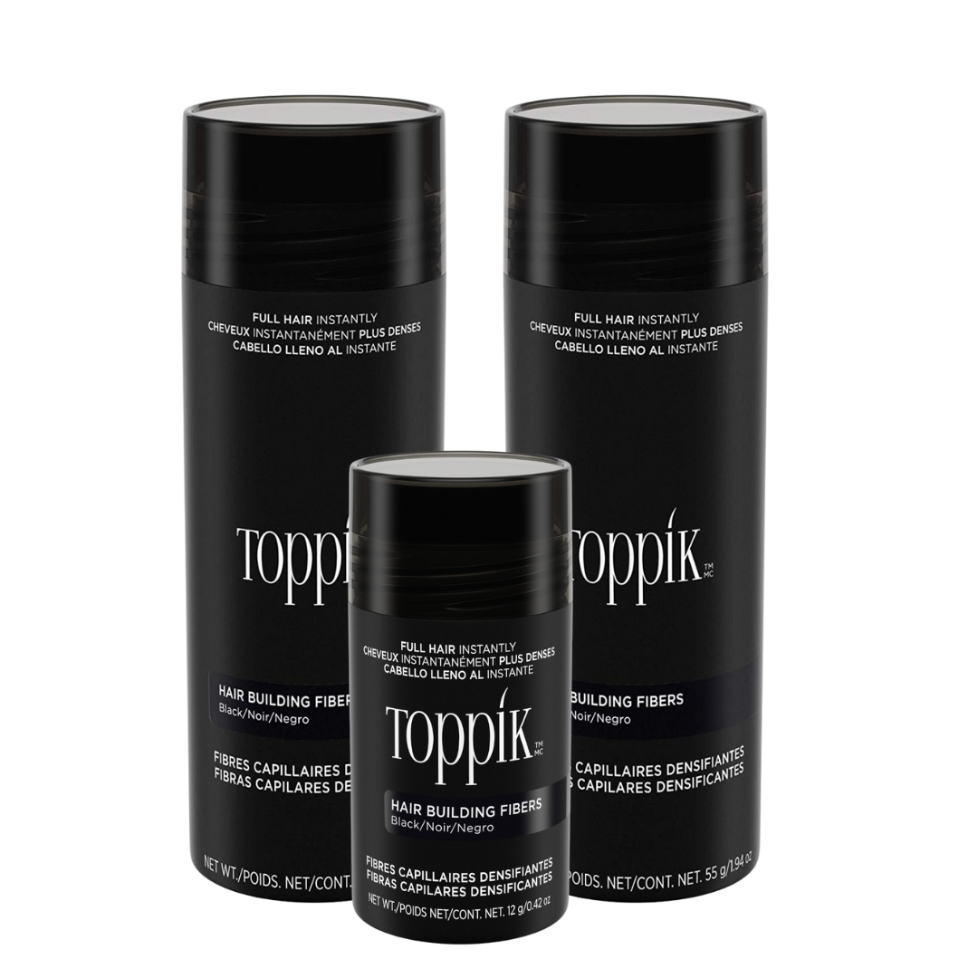Value Set - Toppik Hair Building Fibers for Thinning Hair Premium Keratin Fibers Conceals Hair Thinning and Hair Loss